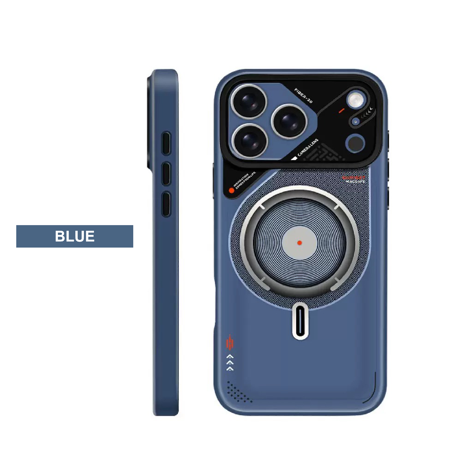 Semi-transparent double-sided coated frosted magnetic phone case