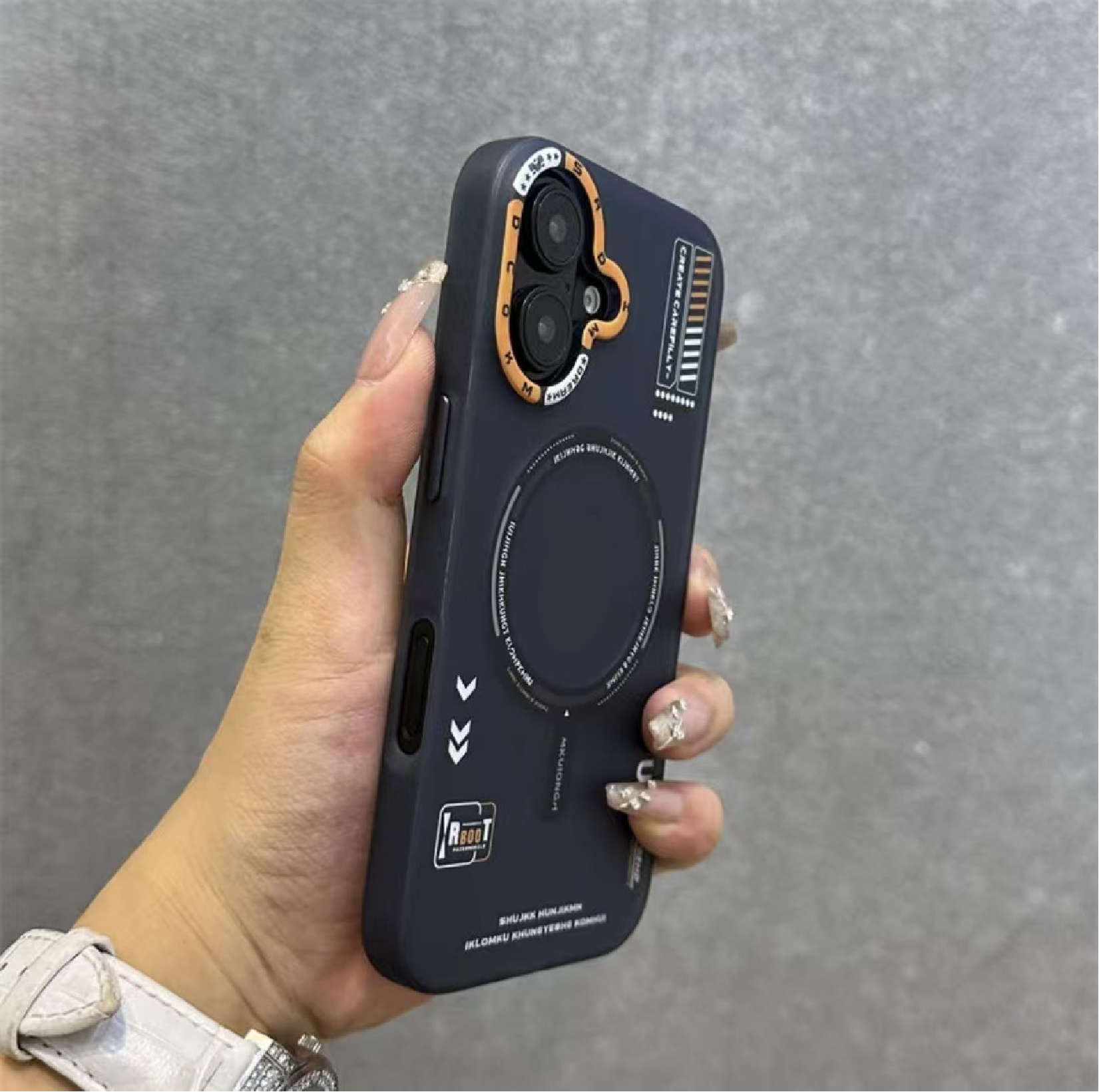 Tech Style Magnetic Frosted Phone Case