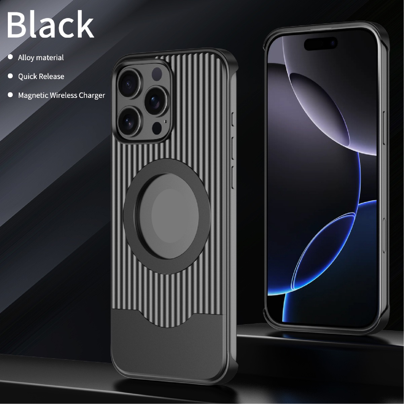 Luggage Style Telescopic Bracket Metal Magnetic Phone Case