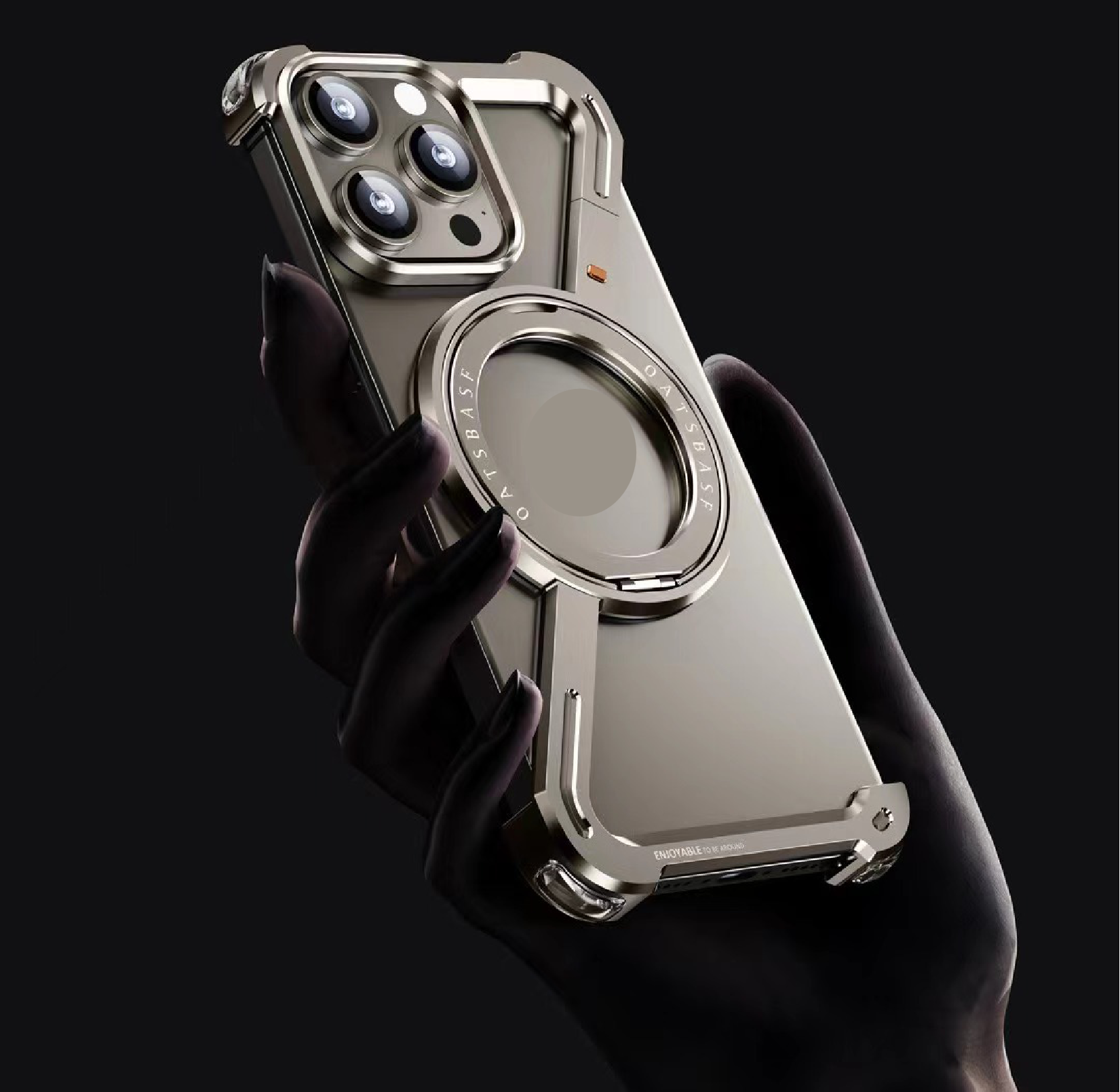 Z-shaped Metal Rotating Stand Magnetic Phone Case