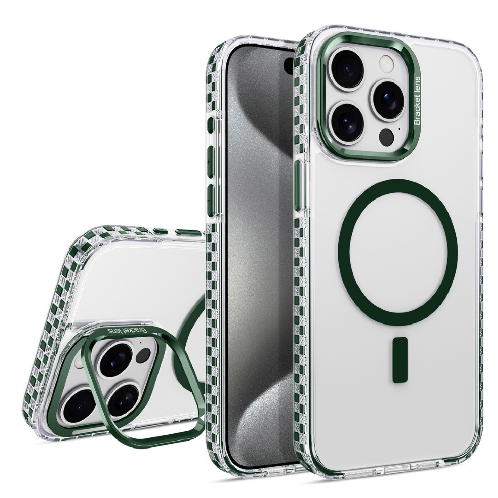 Magnetic Colorful Spot Lens Bracket Phone Case