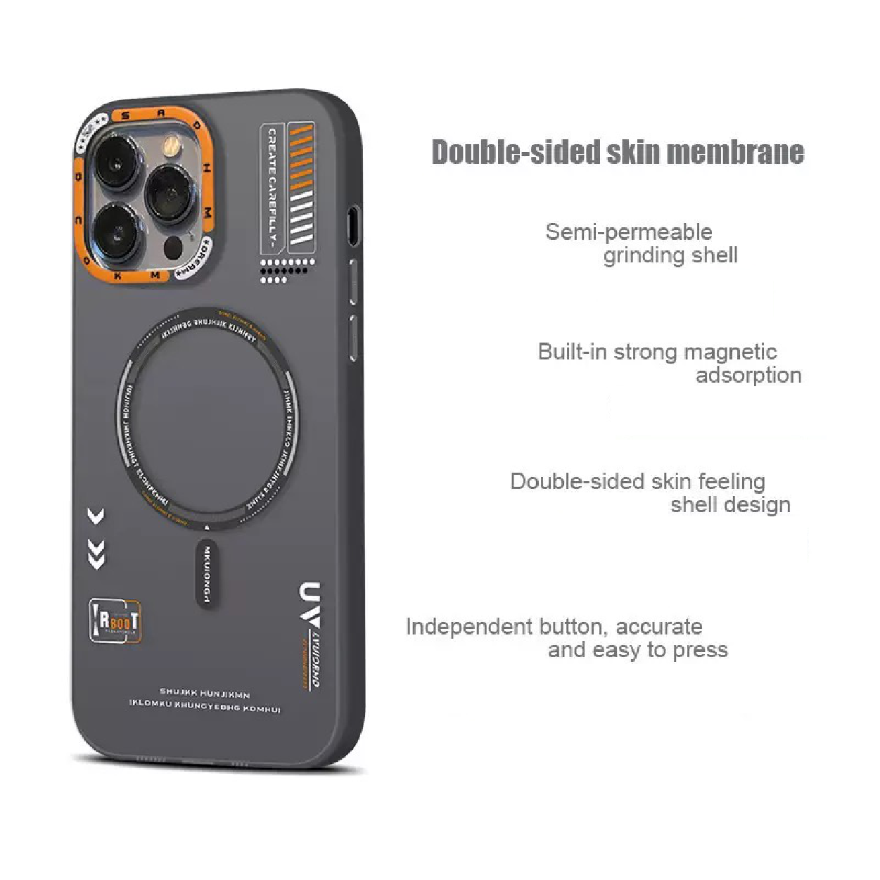 Tech Style Magnetic Frosted Phone Case