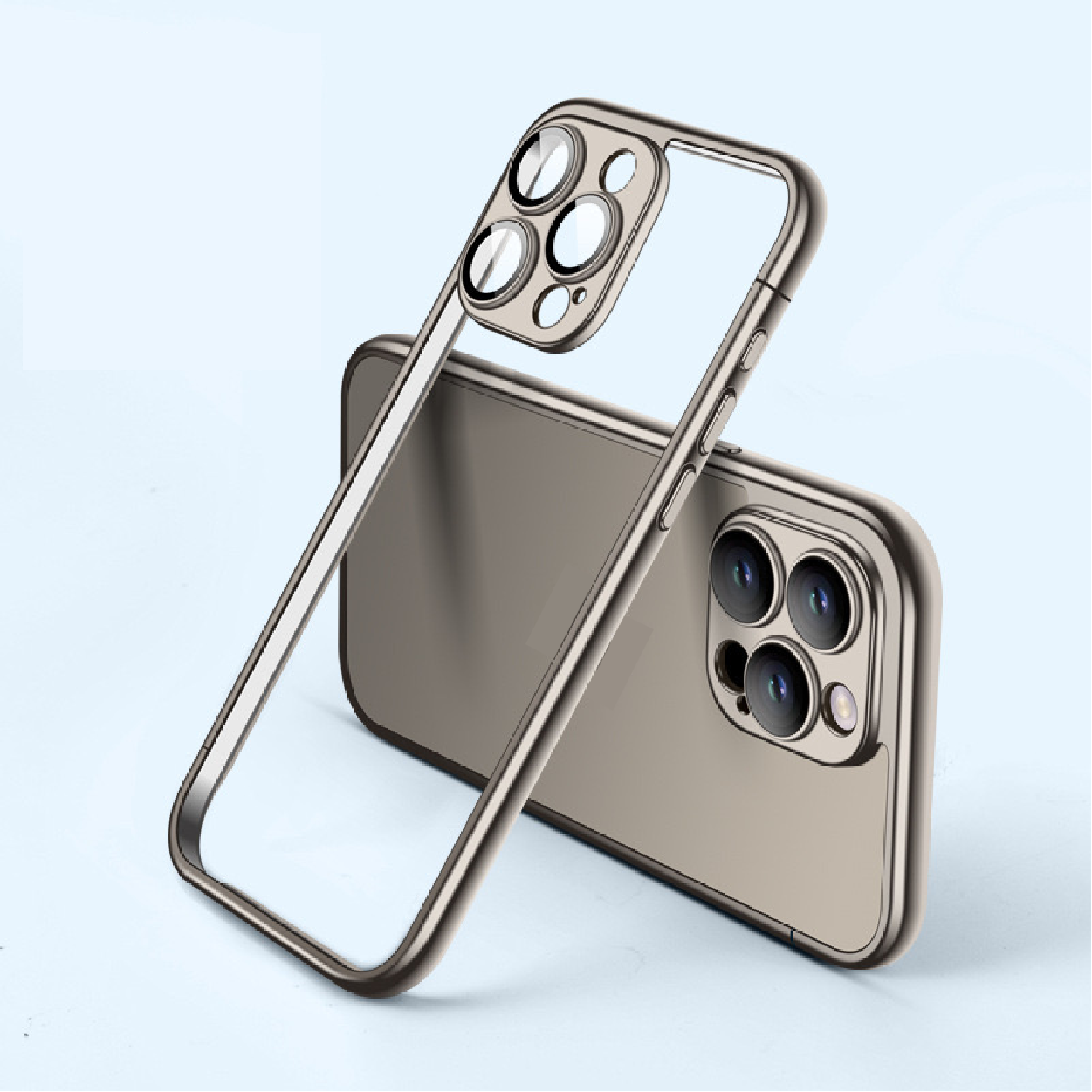 Matte Electroplated Frame Phone Case