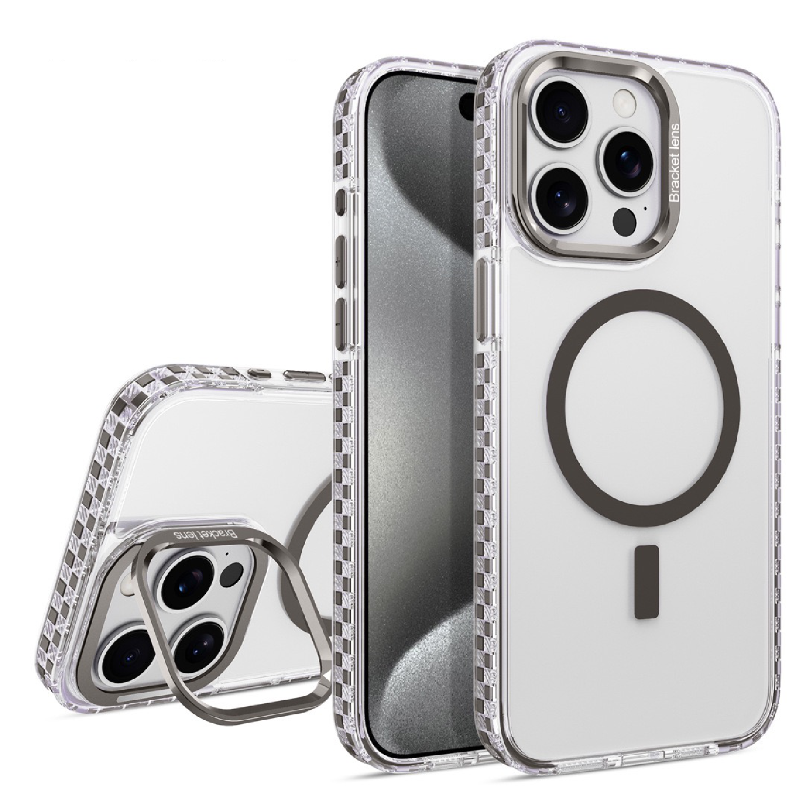 Magnetic Colorful Spot Lens Bracket Phone Case