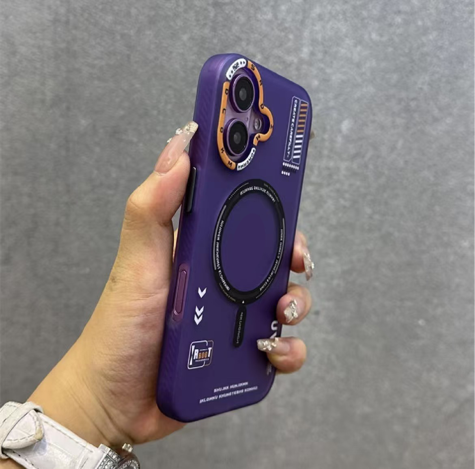 Tech Style Magnetic Frosted Phone Case