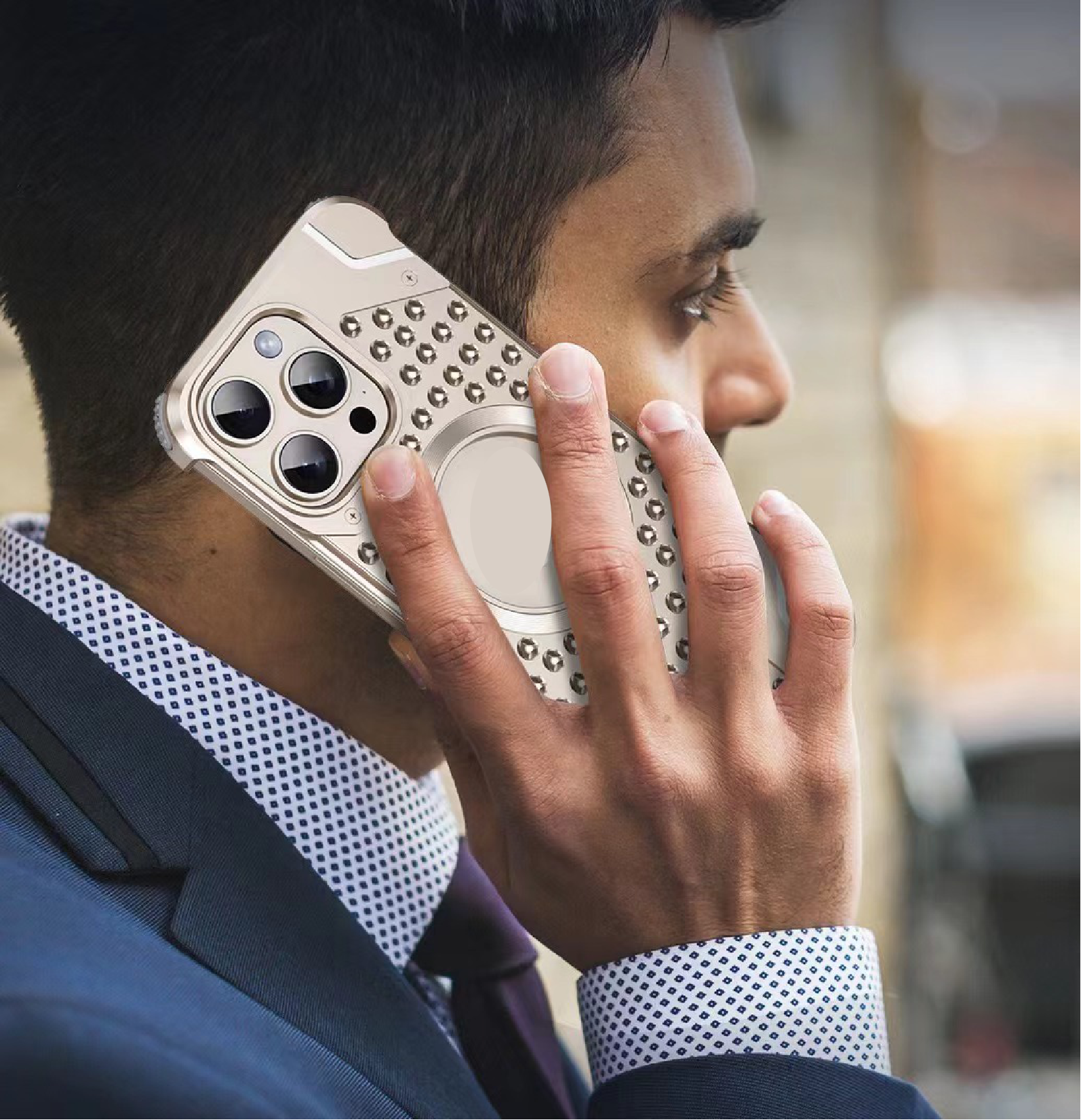 Metal Magnetic Frameless Armor Phone Case