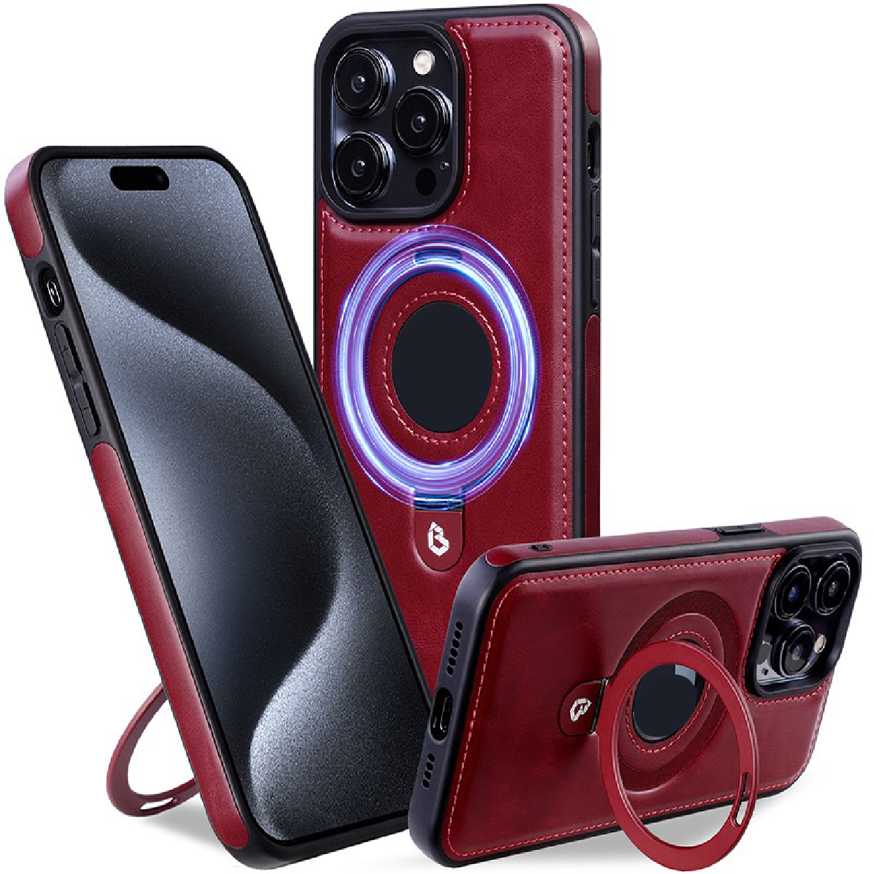 2024 New leather stand magnetic phone case
