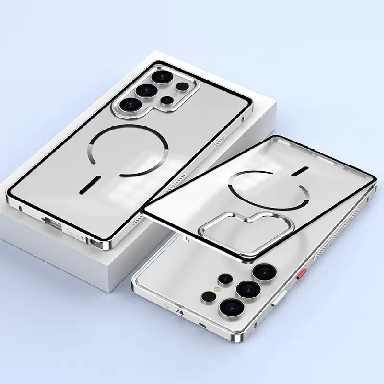 New Design Frosted Back Metal Frame Magnetic Anti-Fall Phone Case