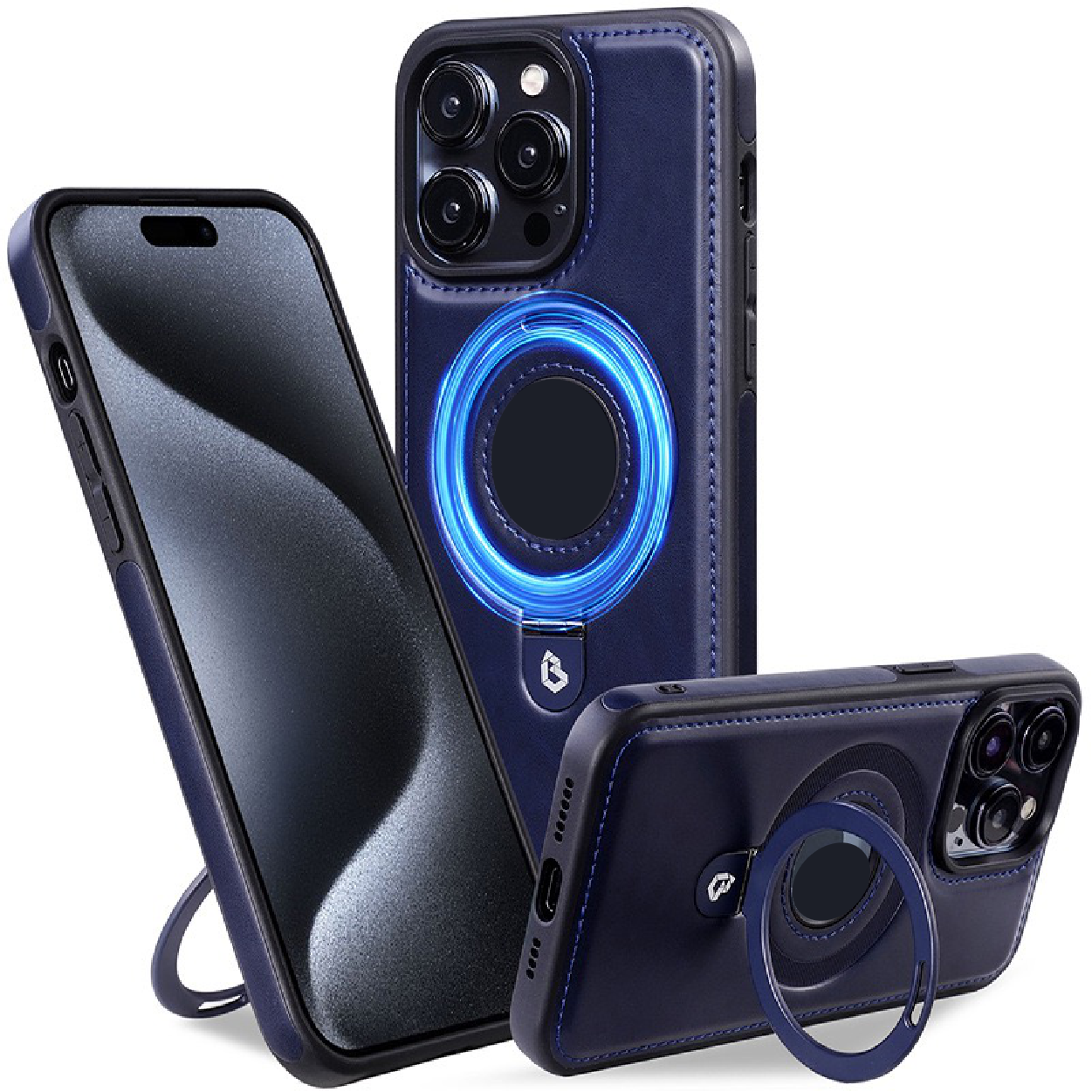 2024 New leather stand magnetic phone case