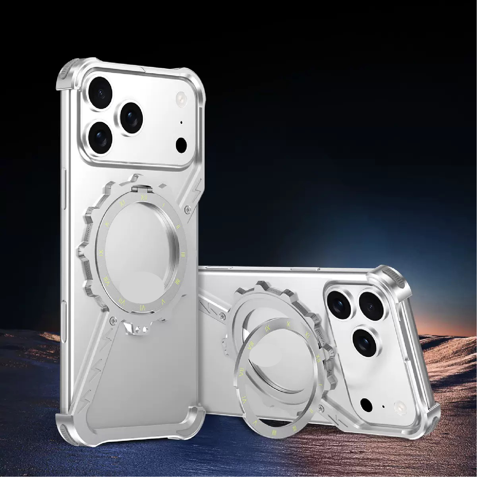 Z-Shape Gear Metal Magnetic Holder Phone Case