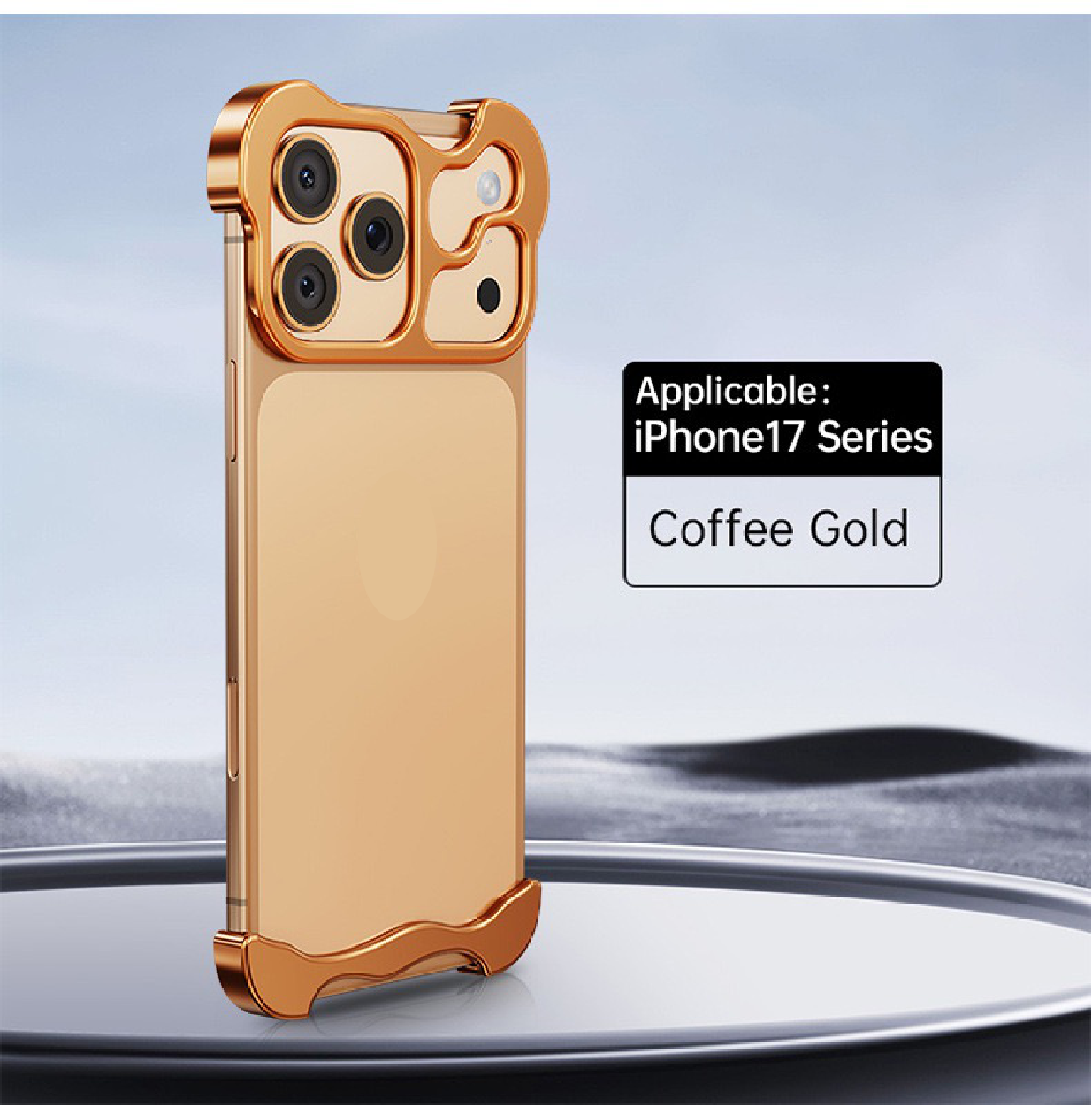 Special-shaped Frameless Metal Anti-fall Mobile Phone Case