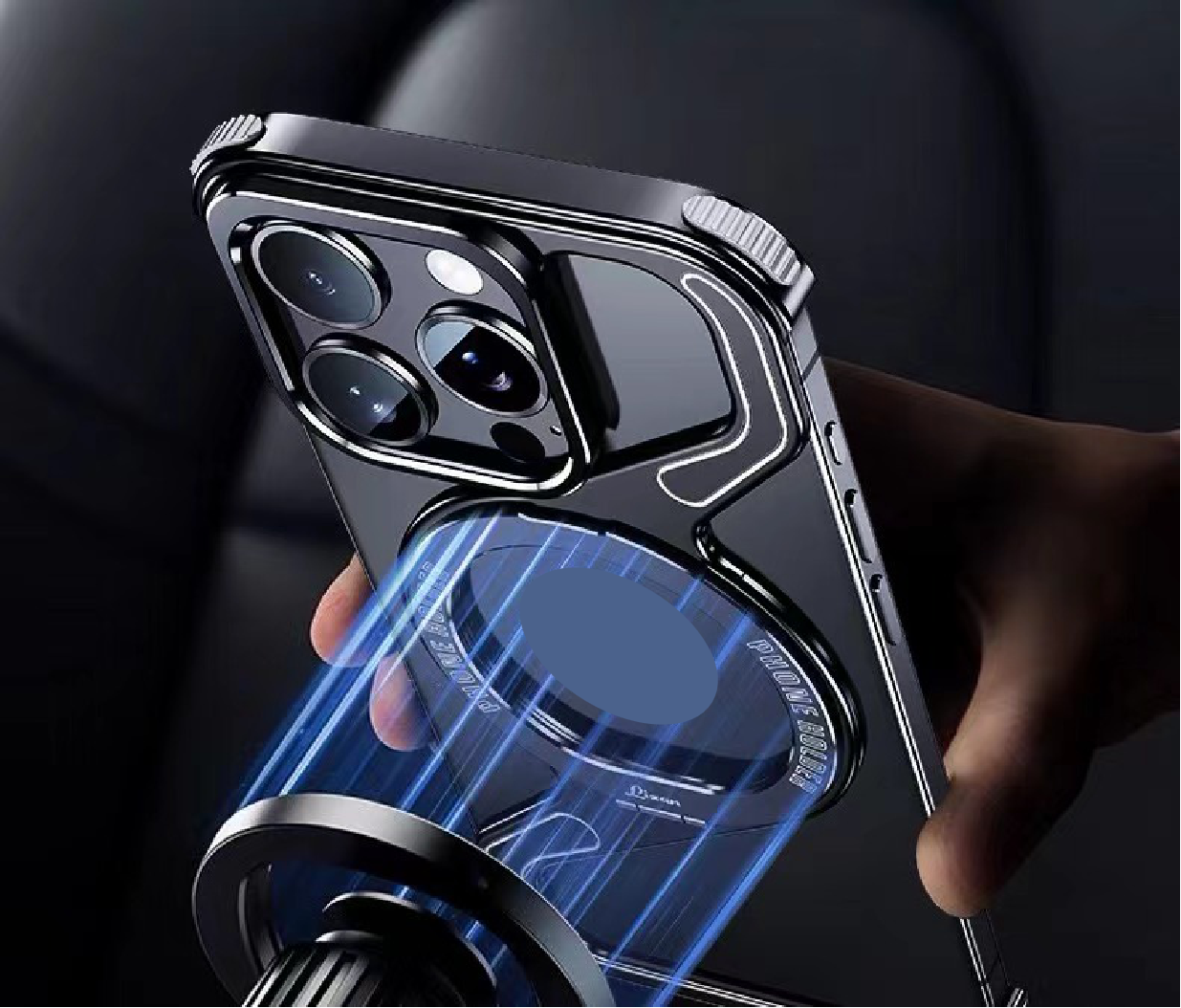 New Z-shaped Metal Magnetic Phone Case-MGD CASE