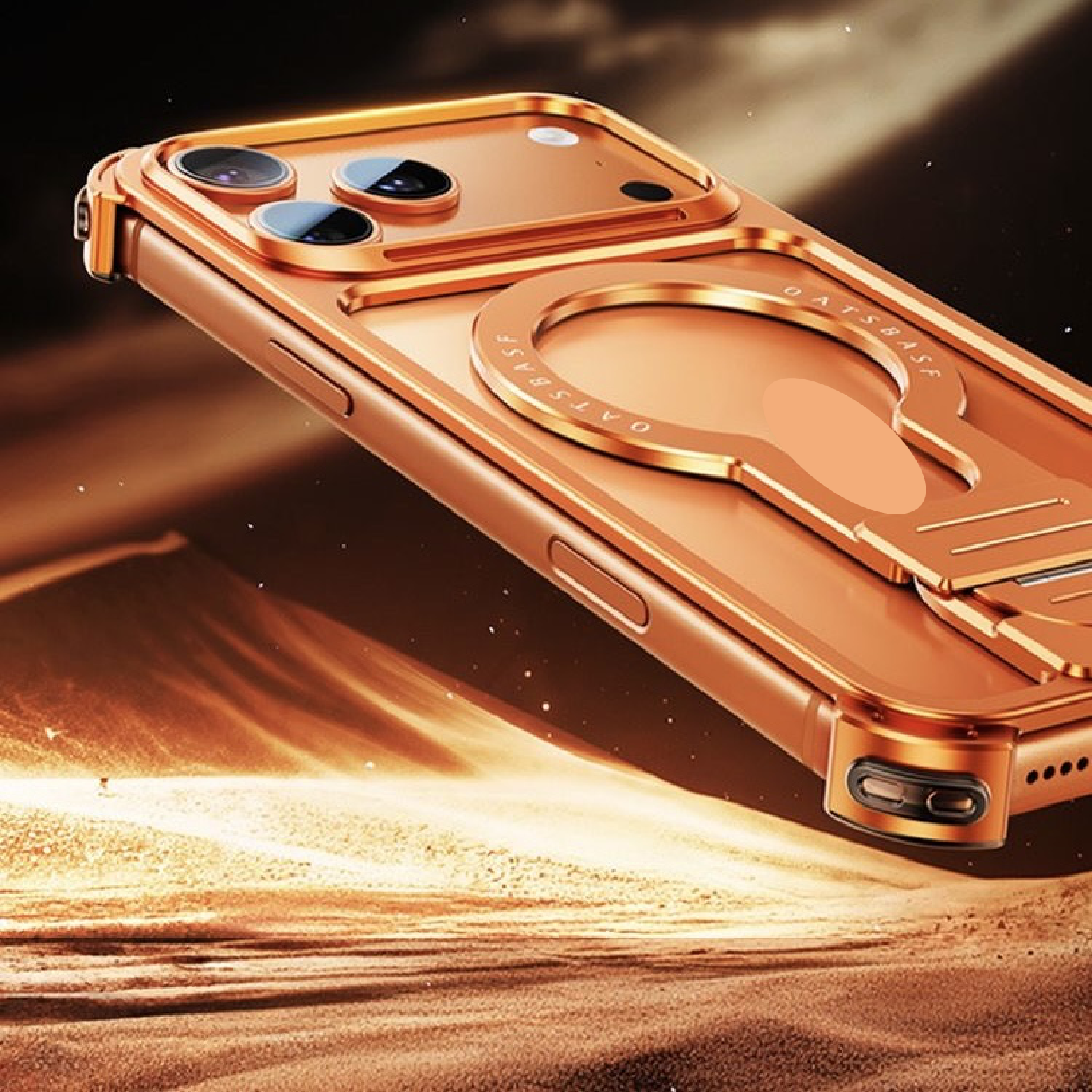 Brand new and innovative metal invisible stand phone case