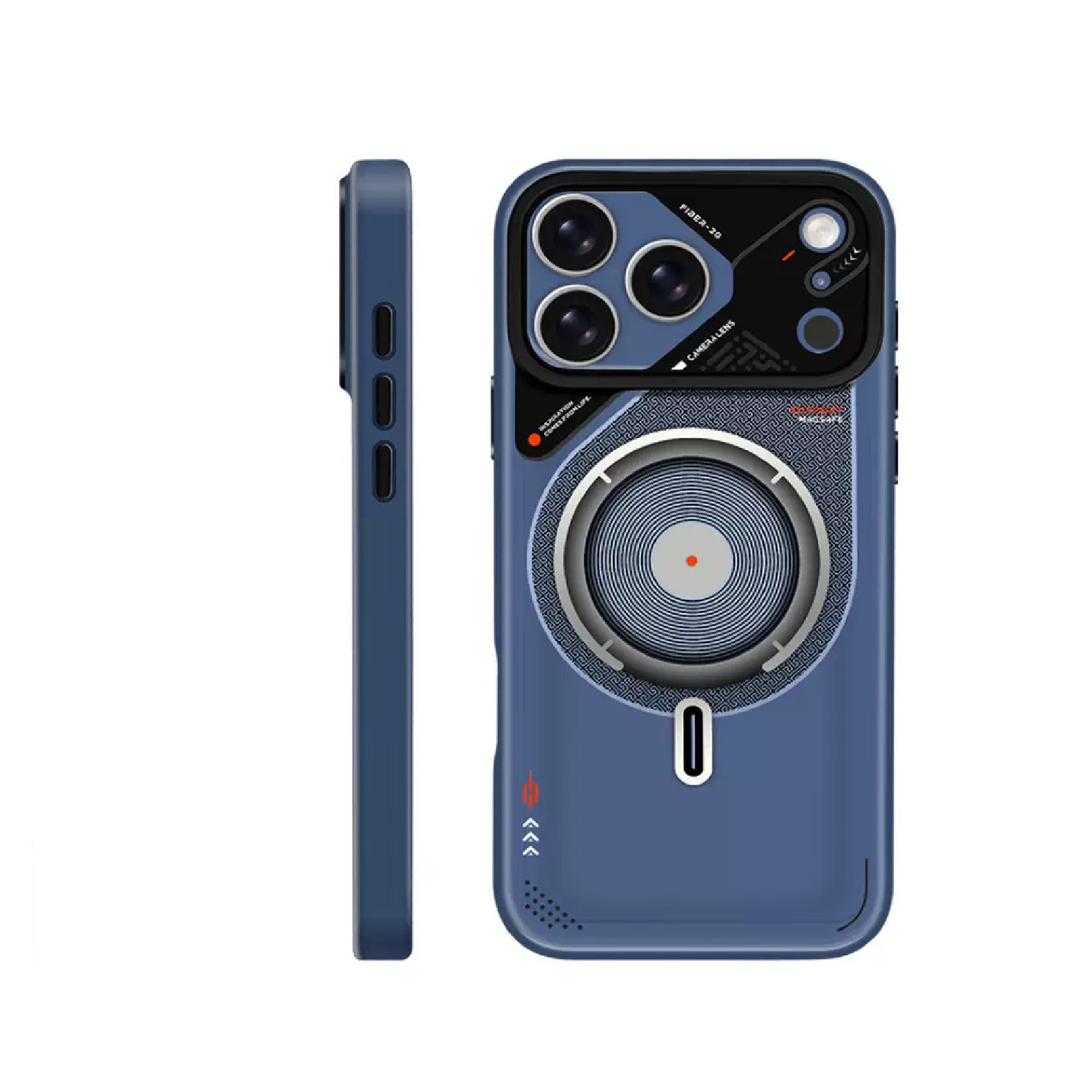 Semi-transparent double-sided coated frosted magnetic phone case