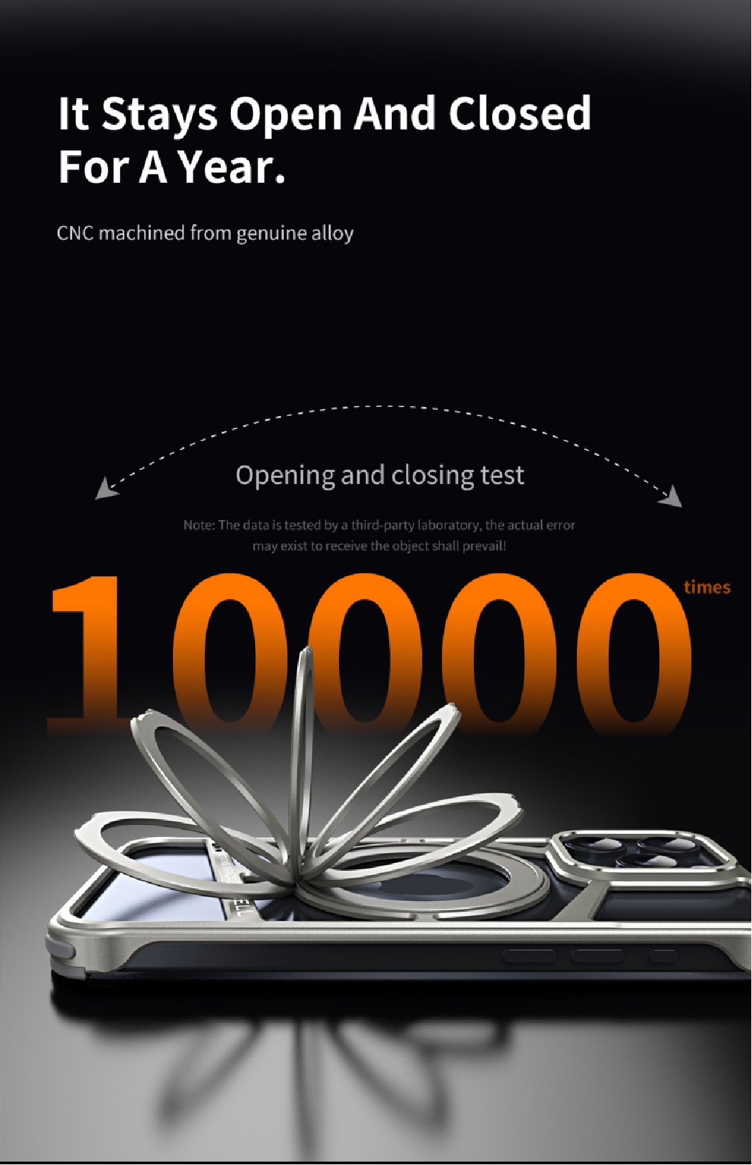 Magnetic Heat Dissipation Metal Rotating Stand Phone Case