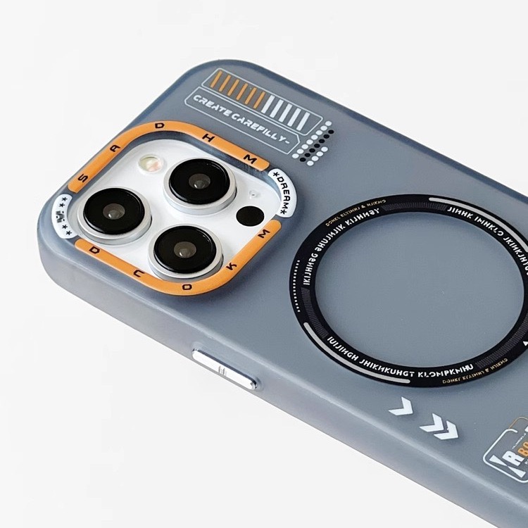 Tech style magnetic frosted mobile phone case