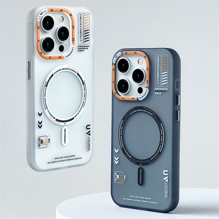 Tech style magnetic frosted mobile phone case