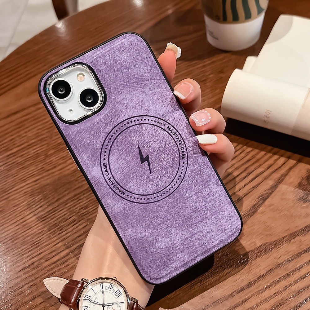 Leather texture magnetic phone case