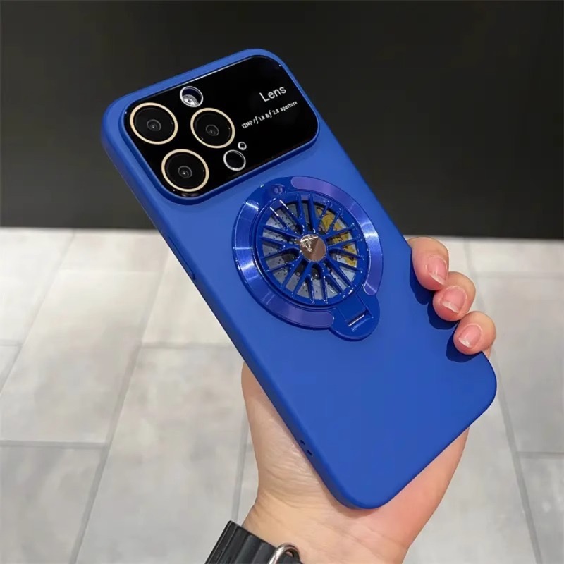 Lens protection rotating gyroscope magnetic phone case