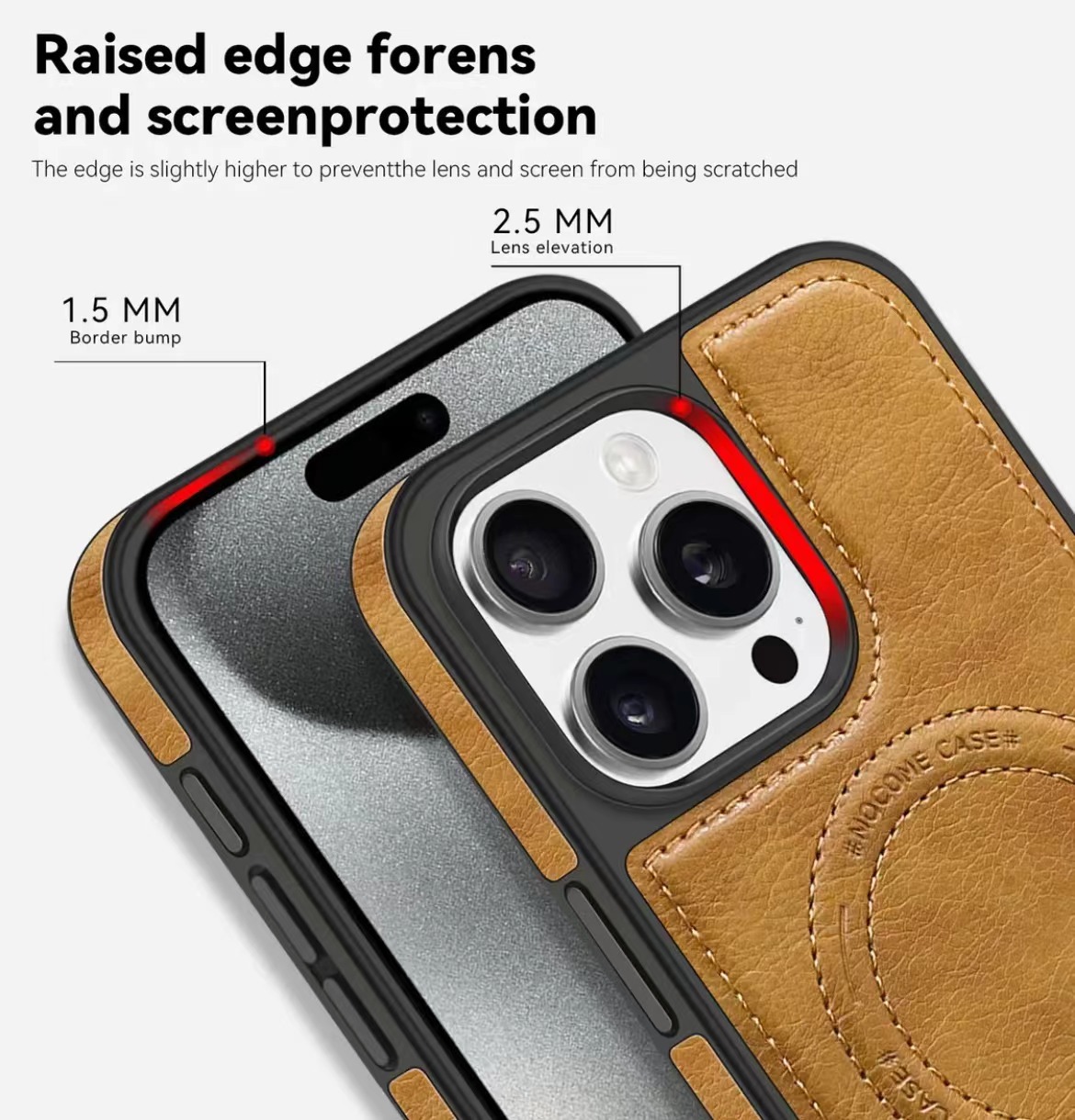 Leather stand magnetic phone case