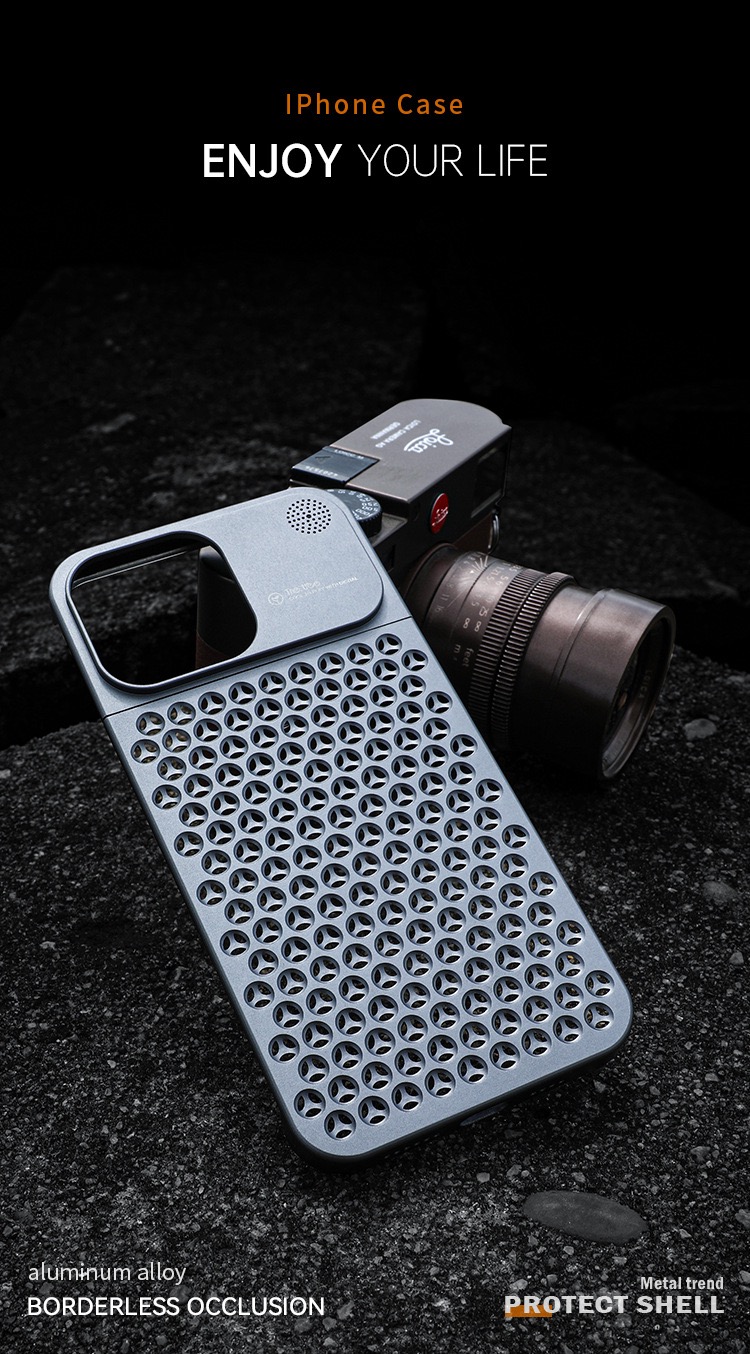 Fragrance heat dissipation metal snap phone case