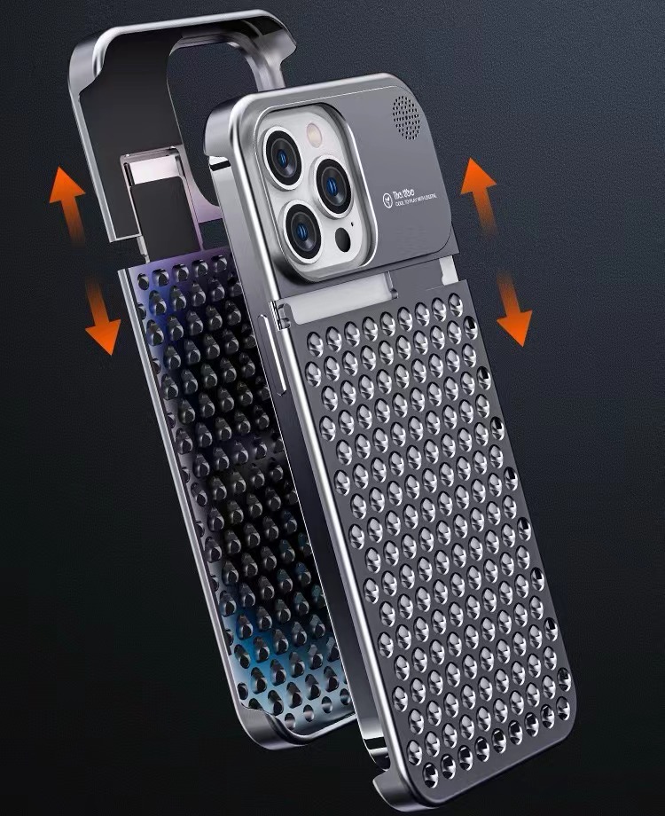 Fragrance heat dissipation metal snap phone case