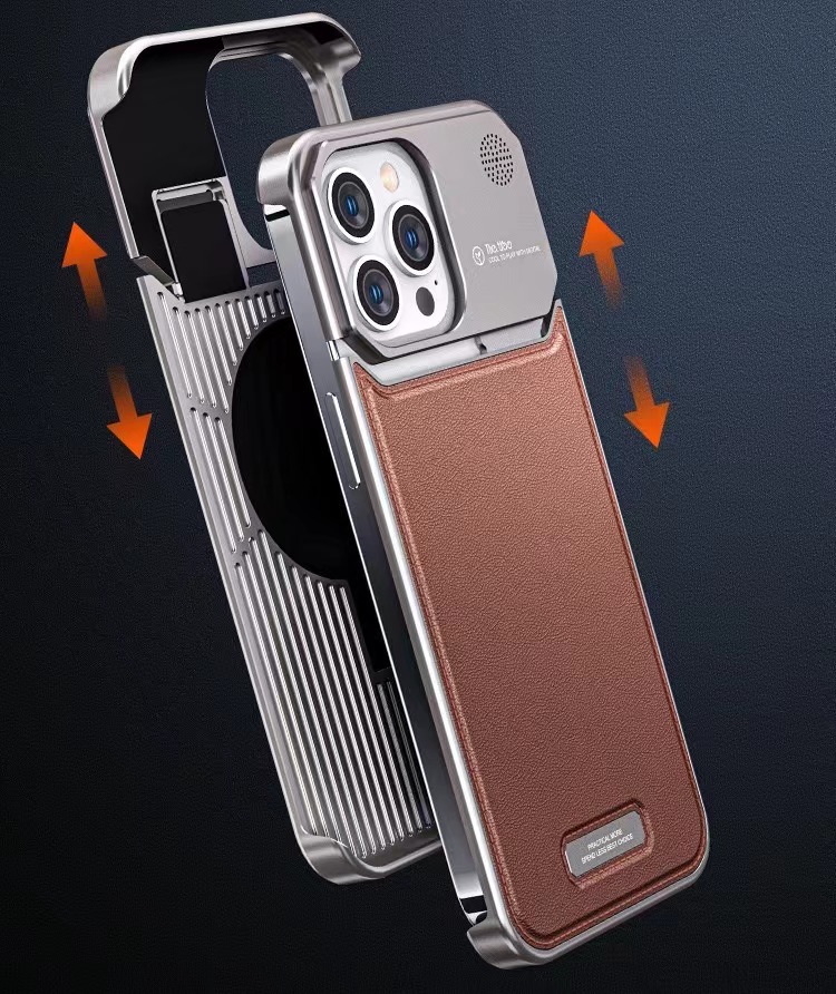 New leather metal aromatherapy phone case