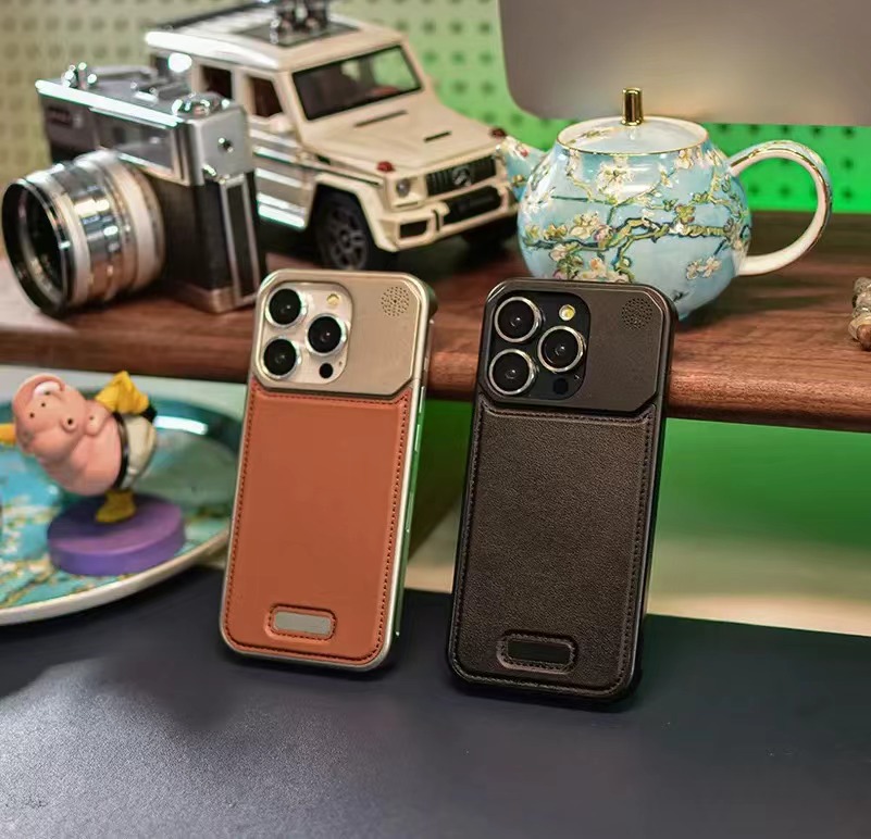 New leather metal aromatherapy phone case