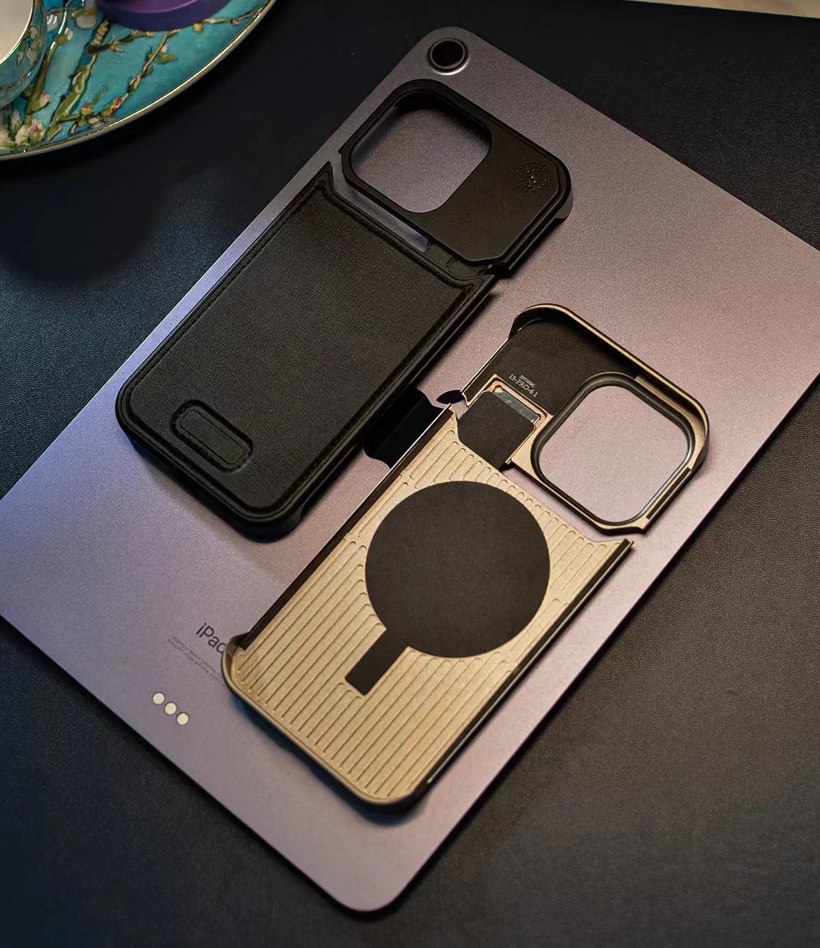 New leather metal aromatherapy phone case