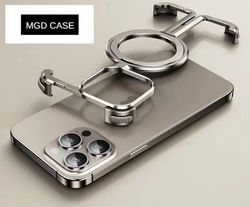 Hollow metal frameless phone case
