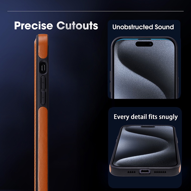 2024 New leather stand magnetic phone case