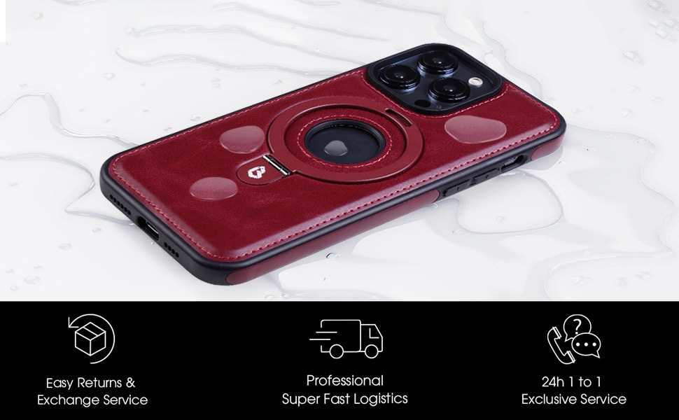 2024 New leather stand magnetic phone case