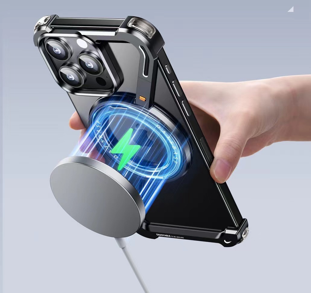 Z-shaped Metal Rotating Stand Magnetic Phone Case