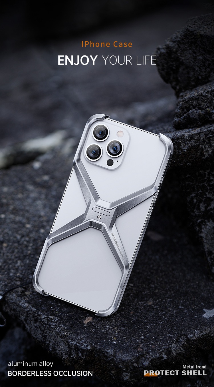 X Metal frame mobile phone case