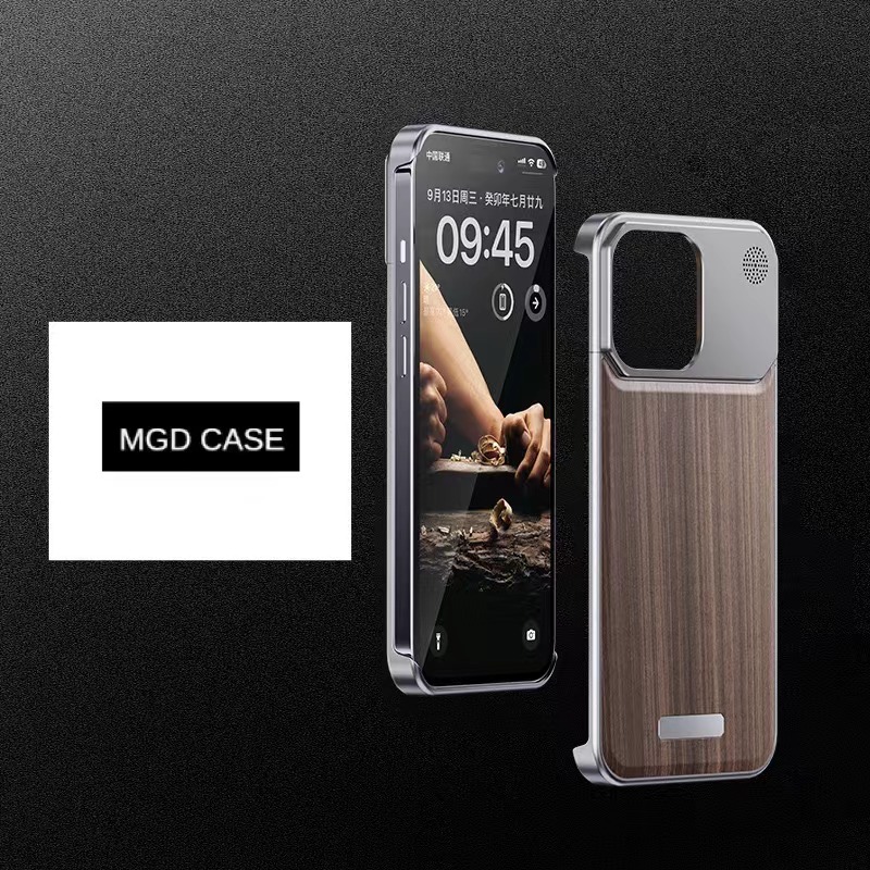 New walnut metal aromatherapy phone case