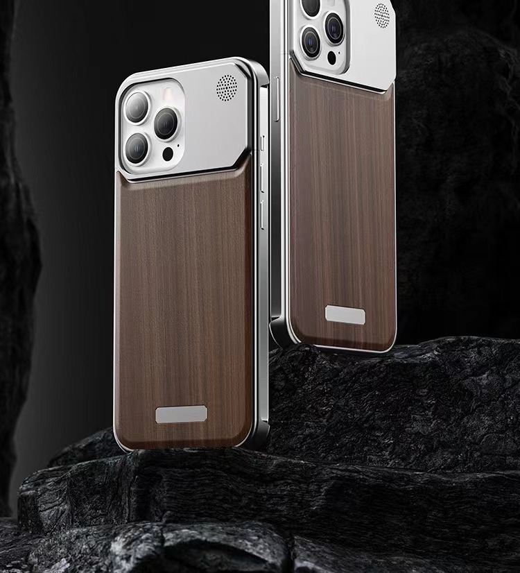 New walnut metal aromatherapy phone case