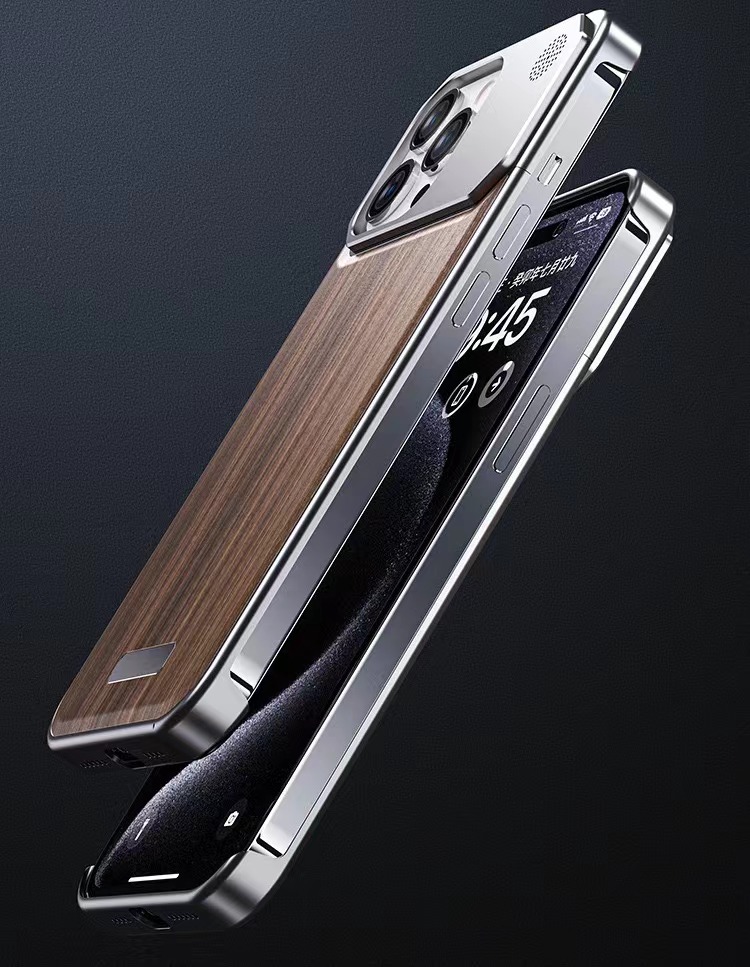 New walnut metal aromatherapy phone case