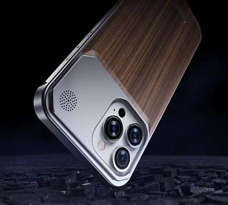 New walnut metal aromatherapy phone case