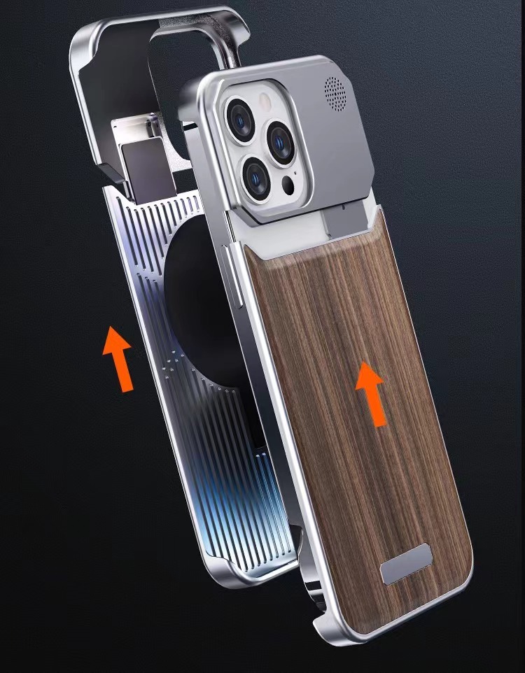 New walnut metal aromatherapy phone case