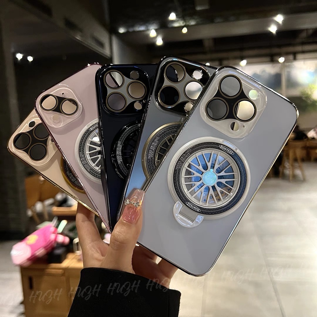 Frosted rotating gyroscope magnetic phone case