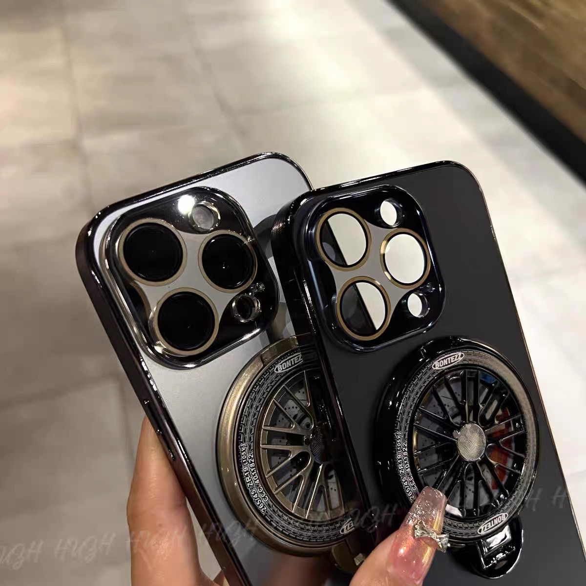 Frosted rotating gyroscope magnetic phone case