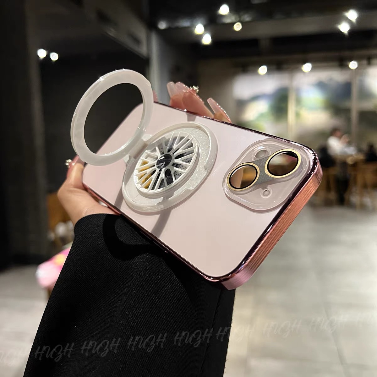 Frosted rotating gyroscope magnetic phone case