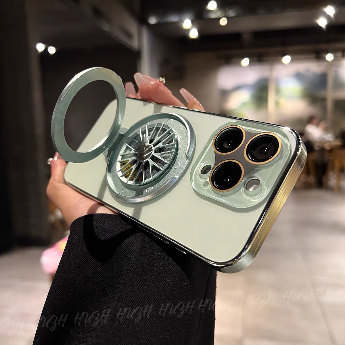 Frosted rotating gyroscope magnetic phone case