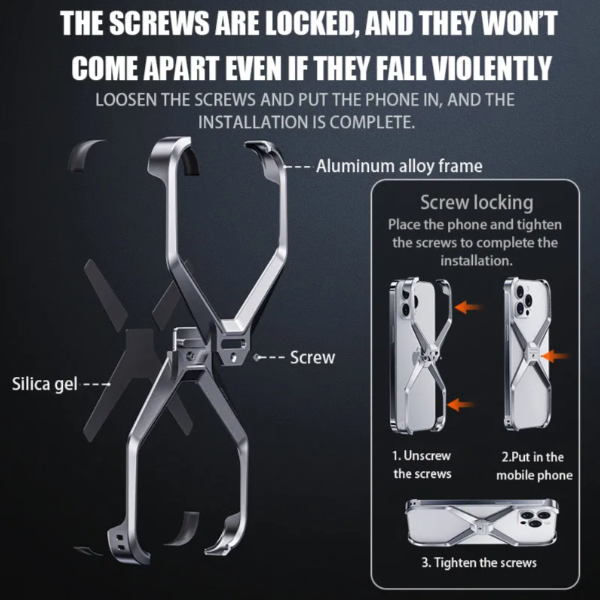 X Metal frame mobile phone case