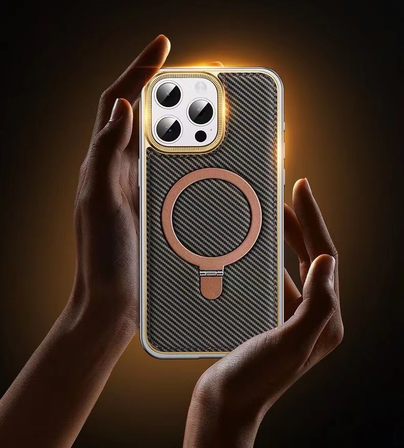 Business Leather Metal Frame Magnetic Phone Case-MGD CASE