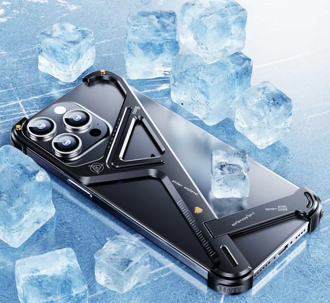 Portable Anti-Fall Geometric Stand Phone Case