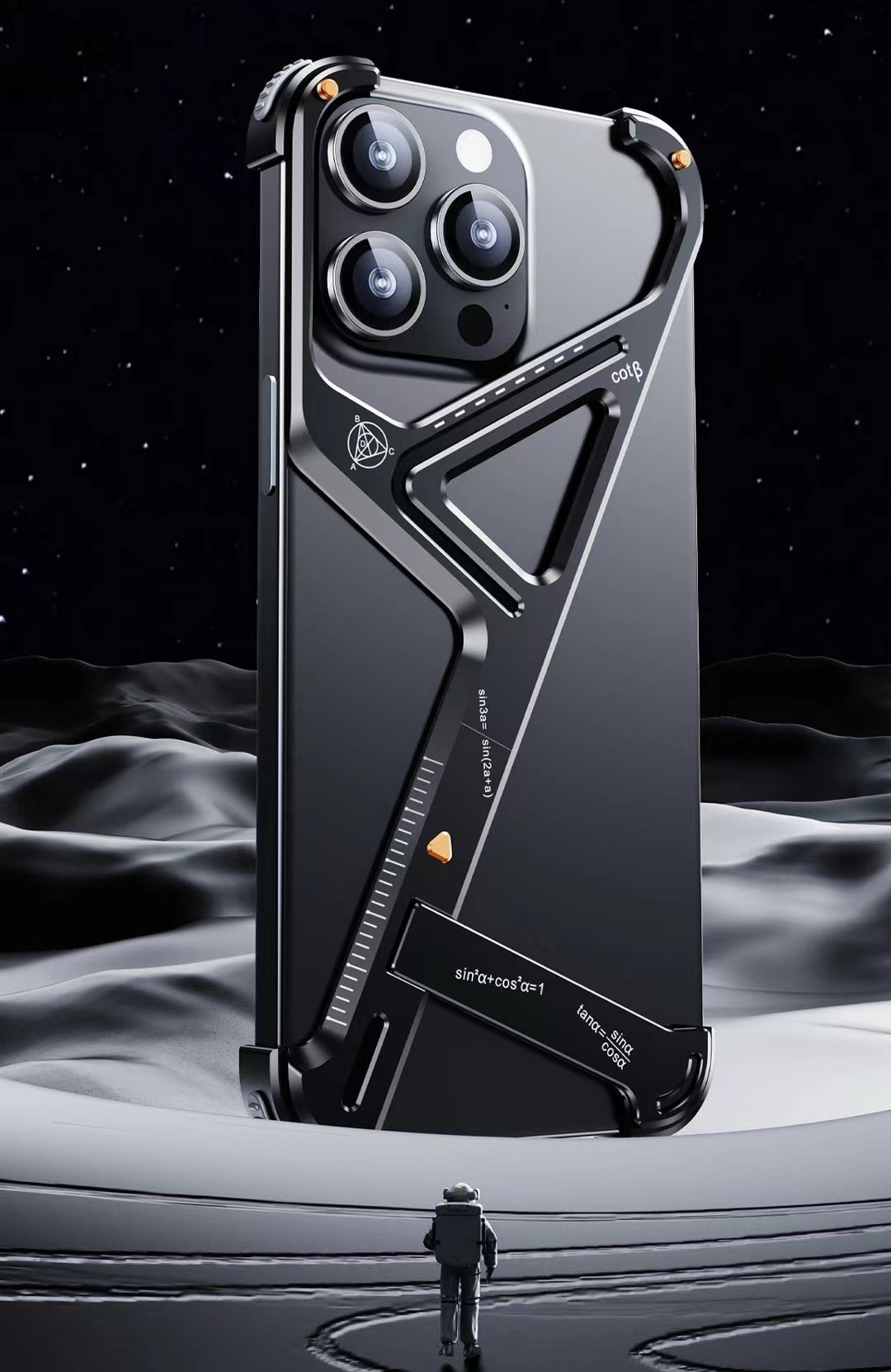 Portable Anti-Fall Geometric Stand Phone Case