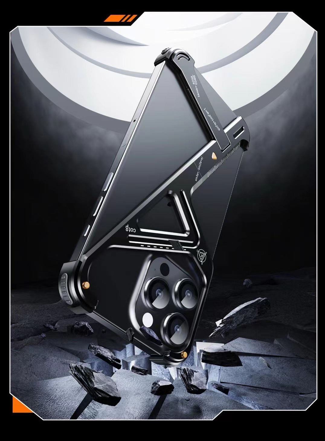 Portable Anti-Fall Geometric Stand Phone Case