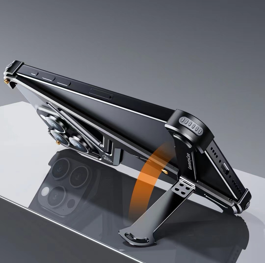 Portable Anti-Fall Geometric Stand Phone Case