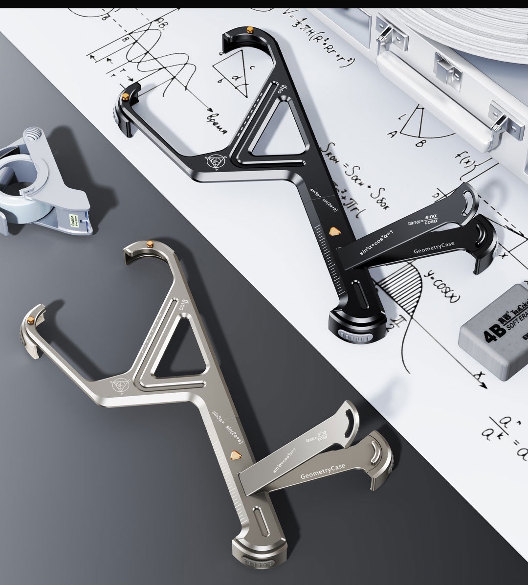 Portable Anti-Fall Geometric Stand Phone Case